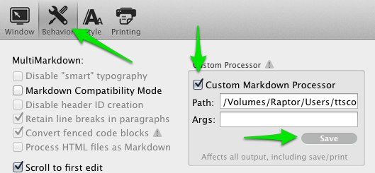Marked behavior preferences Marked behavior preferences screenshot