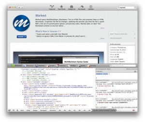 App Store Webkit Inspector screenshot